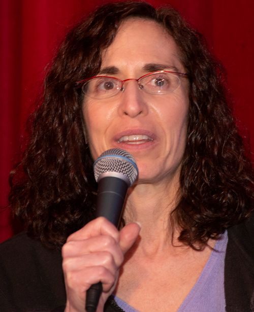 Photo of Ruth Fisher, PhD speaking at the Schedule 1 film screening